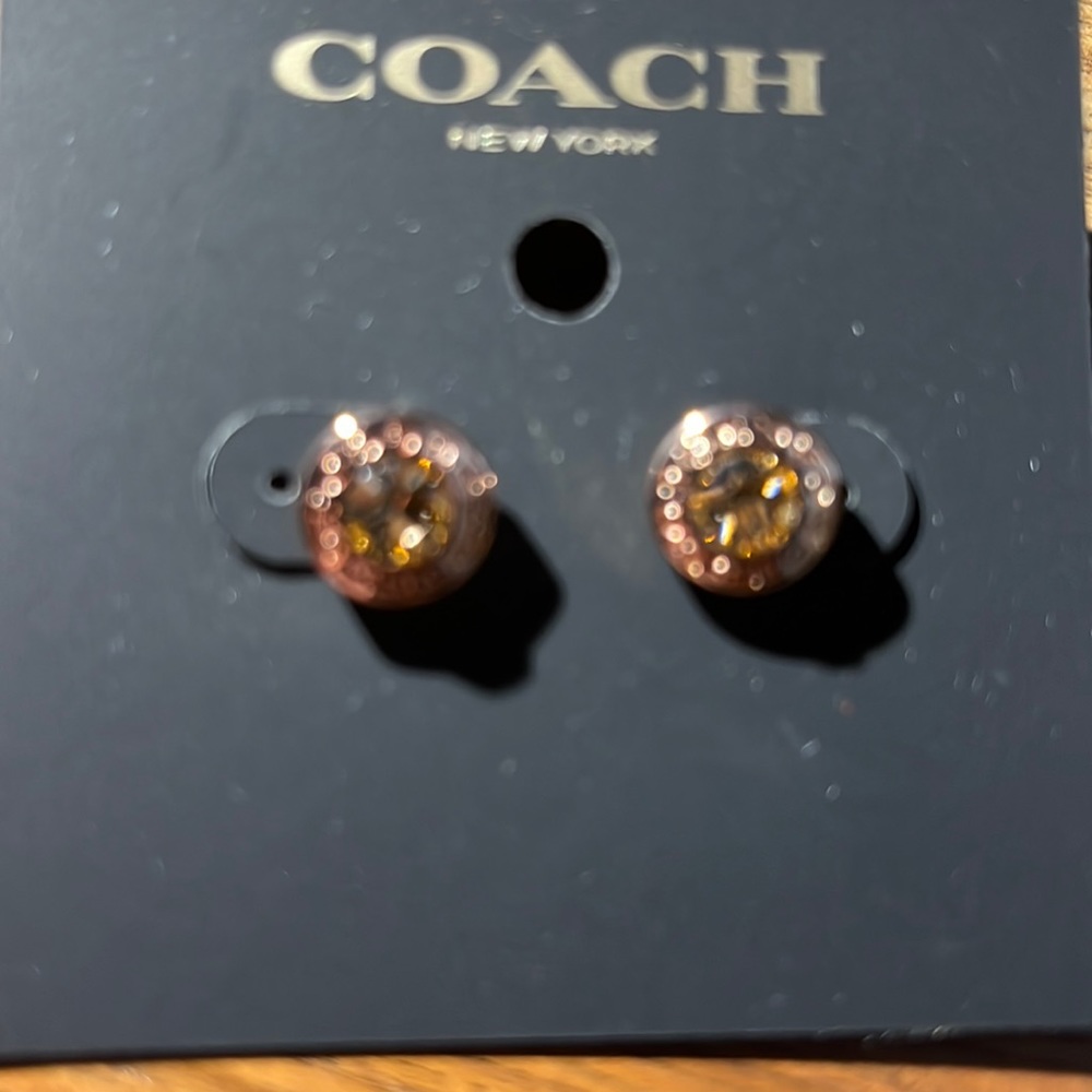 Coach New York earrings